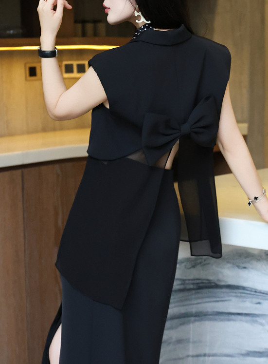 sleeveless tailored set with embellished vest – GRACE