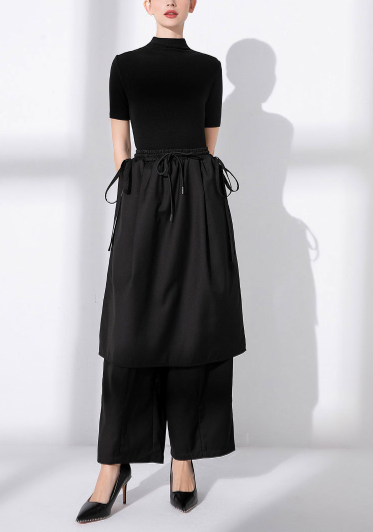 midi skirt with extended wrap ties – HUSSEIN