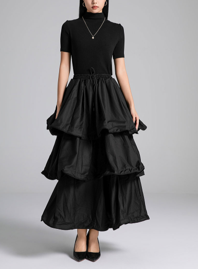 tiered voluminous maxi skirt – TIER