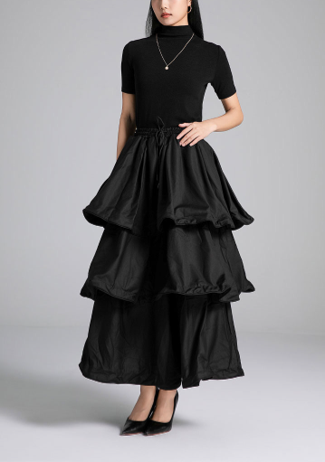 tiered voluminous maxi skirt – TIER