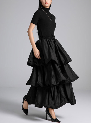 tiered voluminous maxi skirt – TIER
