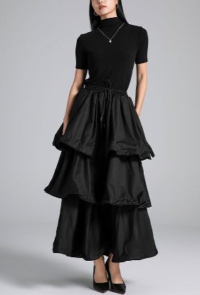 tiered voluminous maxi skirt – TIER