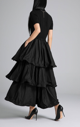 tiered voluminous maxi skirt – TIER