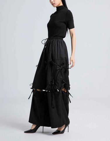 wide-leg pants with fringe tie details – STRIDE