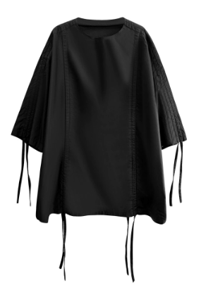 oversized ruched top with adjustable tie sleeves – GATHER
