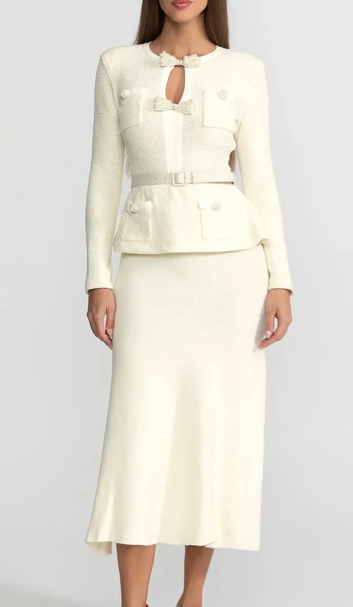 Refined Couture Dress with Sculpted Silhouette – AURELIA