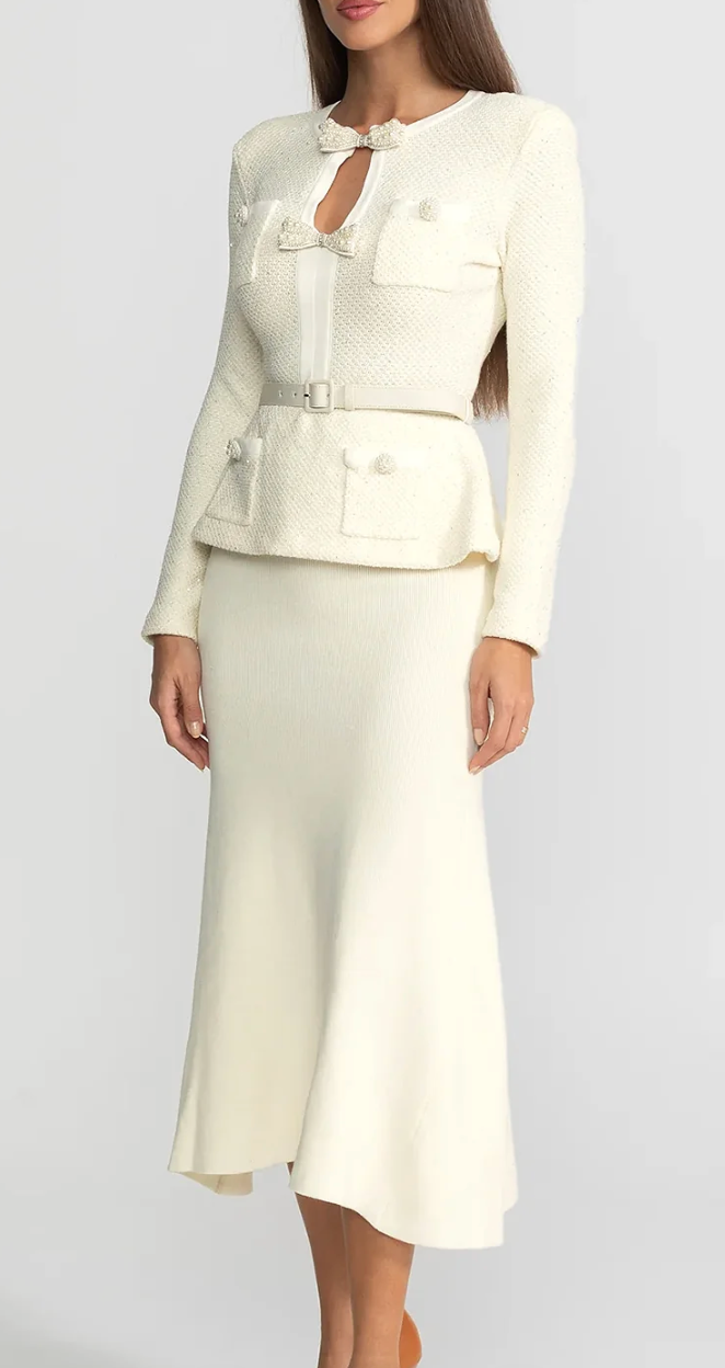 Refined Couture Dress with Sculpted Silhouette – AURELIA