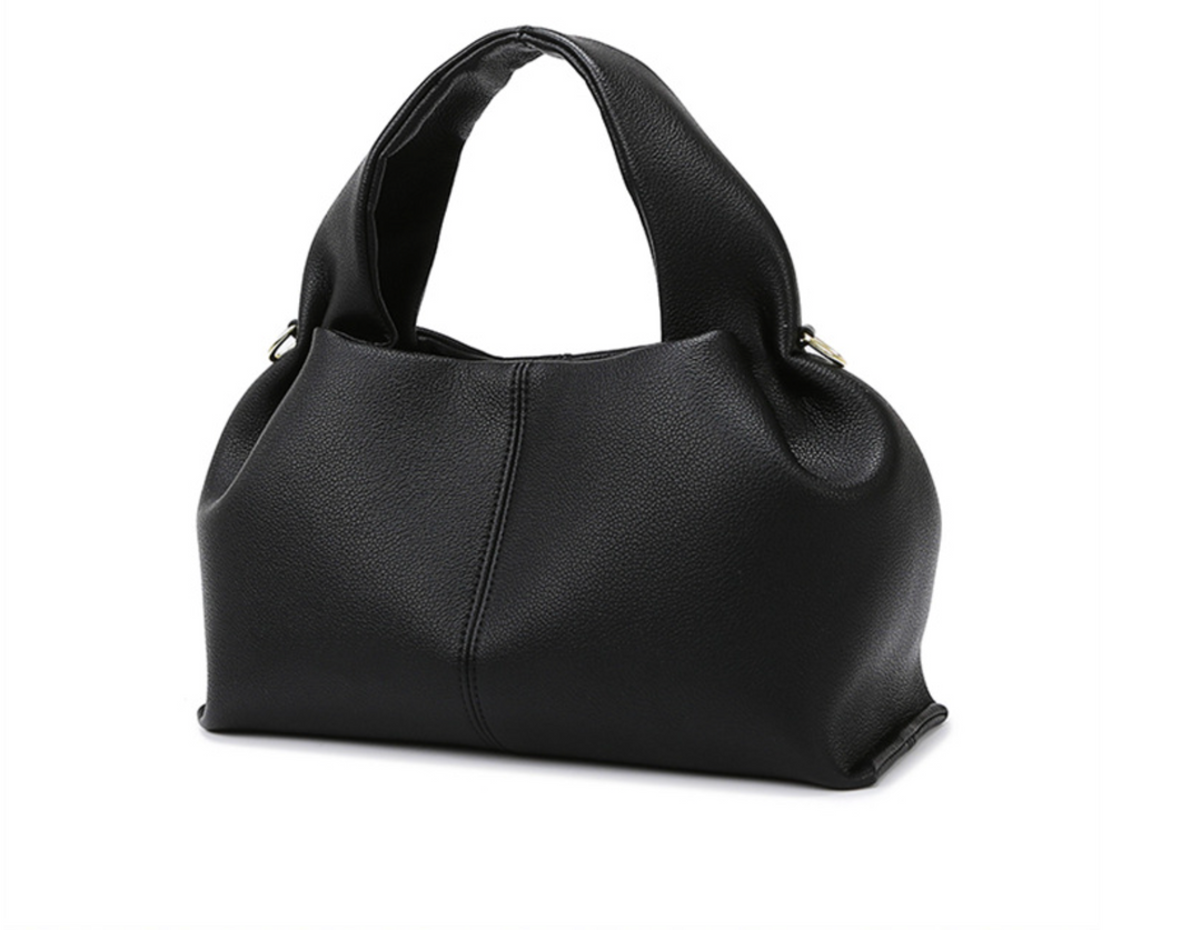 gewebte Rattan-Tragetasche mit doppelten Ledergriffen – LÉONIE 