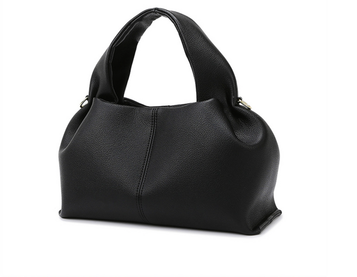 gewebte Rattan-Tragetasche mit doppelten Ledergriffen – LÉONIE 