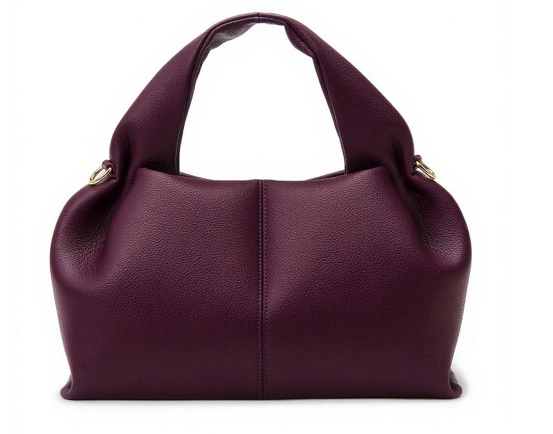 gewebte Rattan-Tragetasche mit doppelten Ledergriffen – LÉONIE 