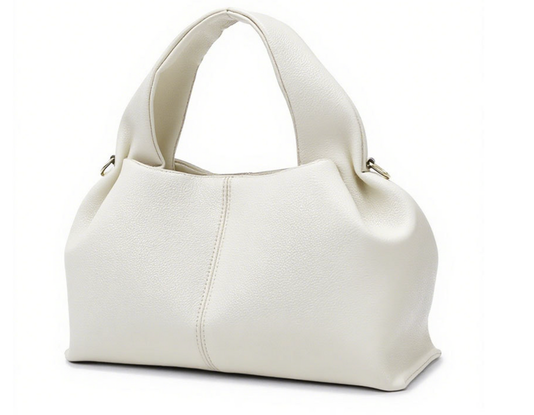 gewebte Rattan-Tragetasche mit doppelten Ledergriffen – LÉONIE 