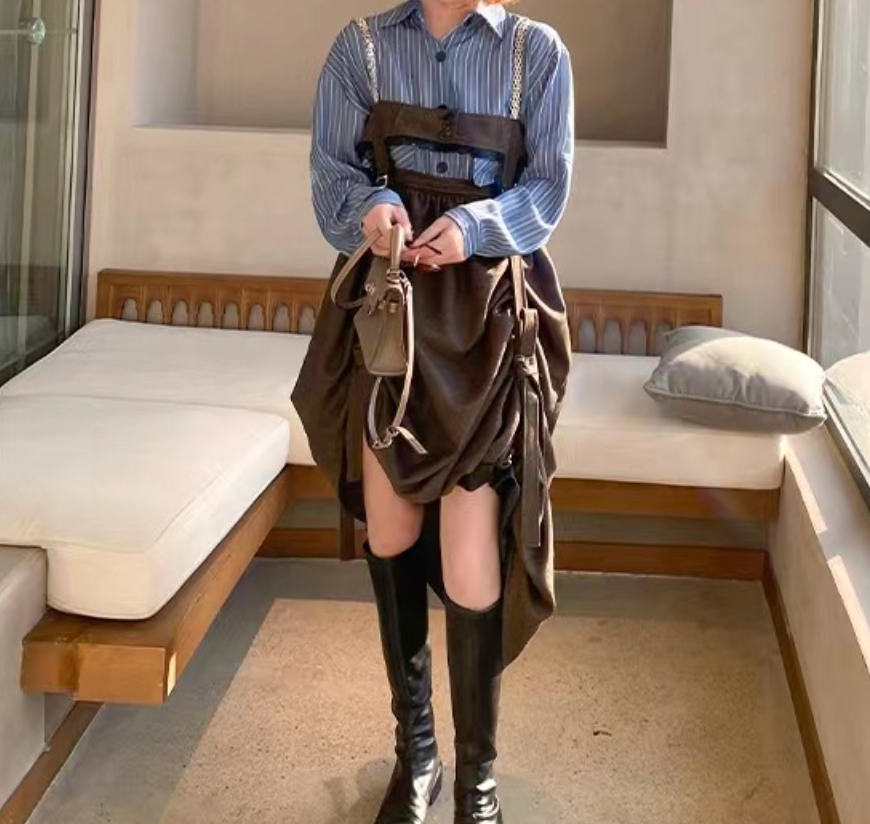 Asymmetrical Ruched Mini Dress with Chain Straps – NASR