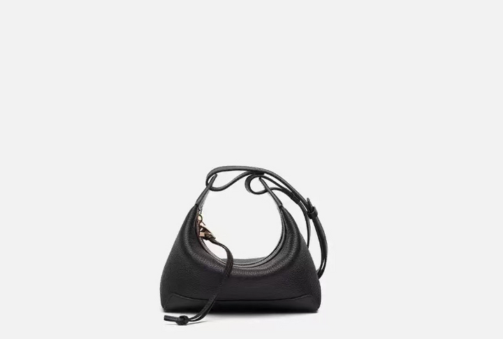 mini crescent leather shoulder bag – NOA