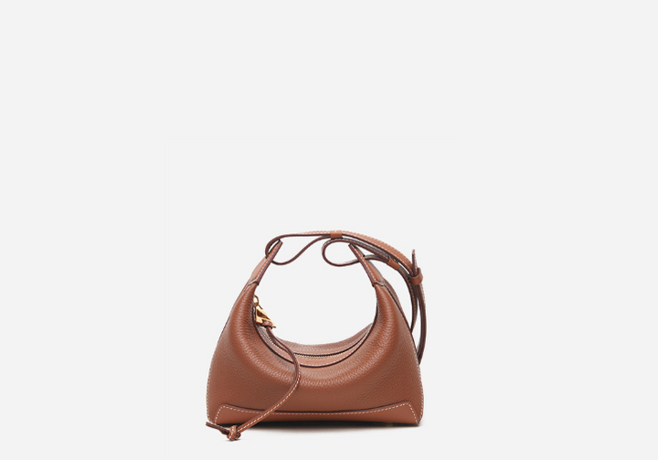 mini crescent leather shoulder bag – NOA