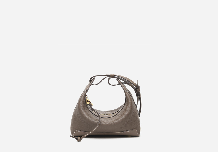 mini crescent leather shoulder bag – NOA