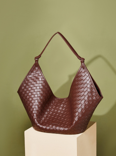 woven leather hobo bag with soft slouch silhouette – LUCIA