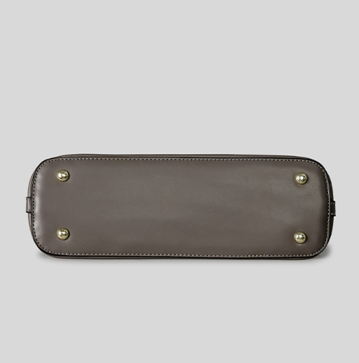 sleek half-moon top-handle bag with metallic accent – AZURA