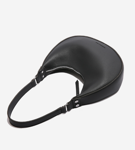 smooth crescent shoulder bag with adjustable strap – LUMINA