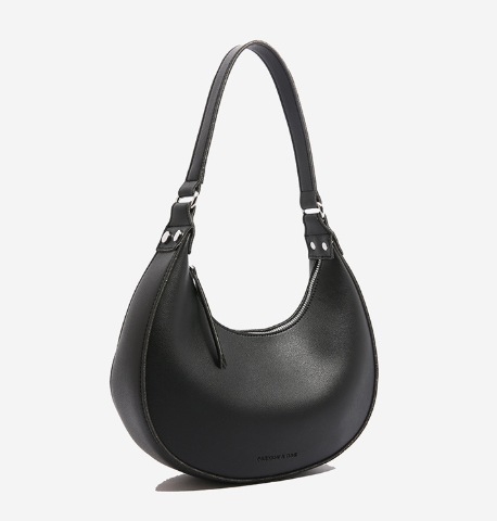 smooth crescent shoulder bag with adjustable strap – LUMINA