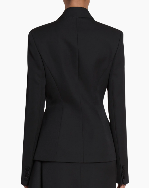 جاكيت مخملي بأزرار أمامية وحافة من الدانتيل الشفاف - صيفي