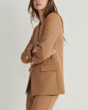 Double-breasted tailored blazer with gold buttons – REGAL