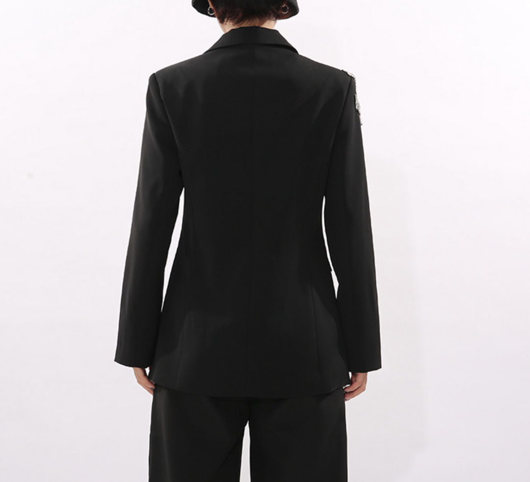 tailored blazer with crystal phoenix embroidery – PHOENIX