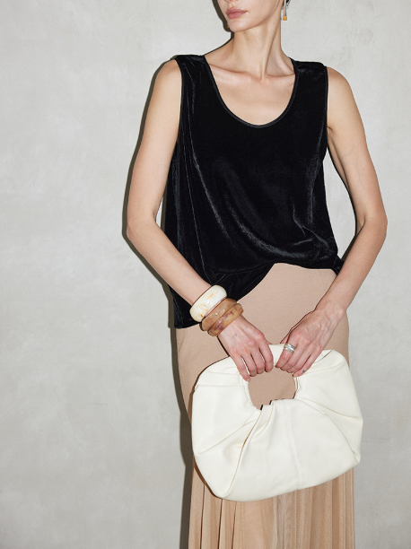 طقم مكون من بلوزة قصيرة وتنورة طويلة من الدانتيل الزهري - أزرق سماوي