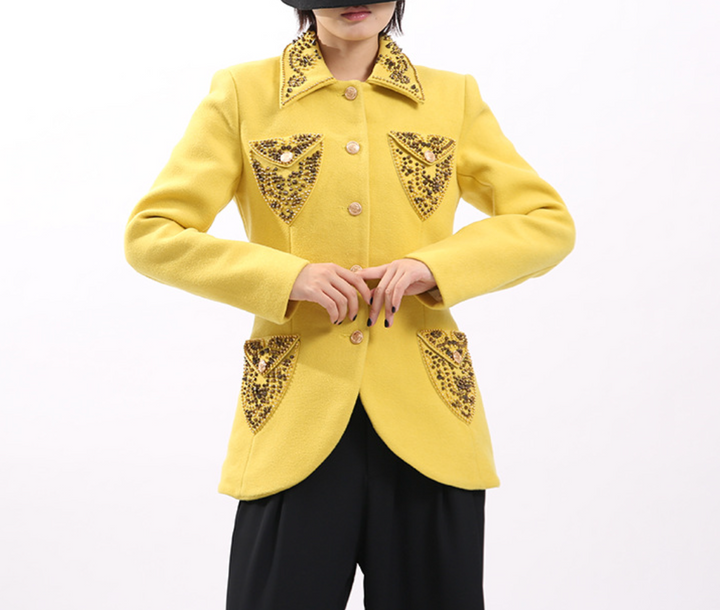 بليزر مزخرف مصمم خصيصًا بياقة مميزة – أوريليا