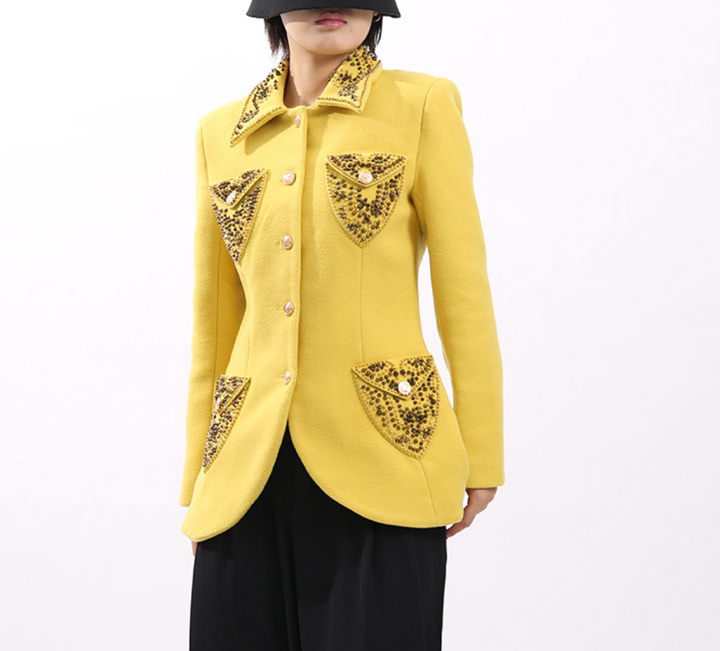 بليزر مزخرف مصمم خصيصًا بياقة مميزة – أوريليا