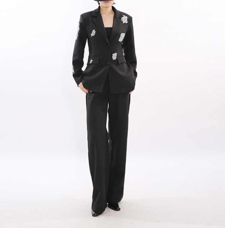 Embellished Tailored Blazer Suit – JEWEL