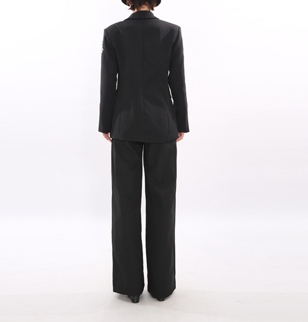 Embellished Tailored Blazer Suit – JEWEL