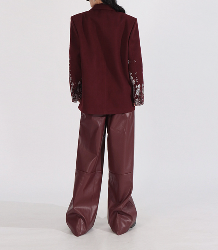 tailored blazer with ornate paisley print – BORDEAUX