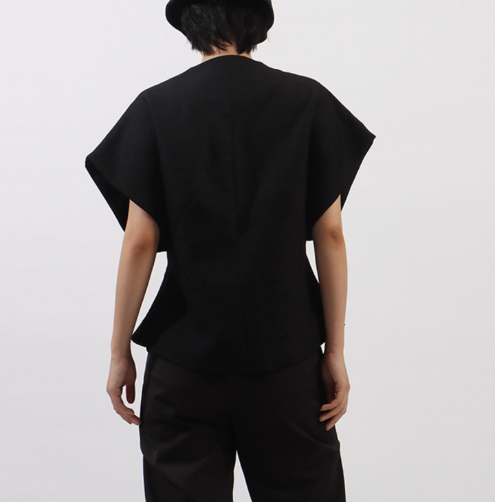 sleeveless wrap-style top with crystal jewel embellishments – ONYX