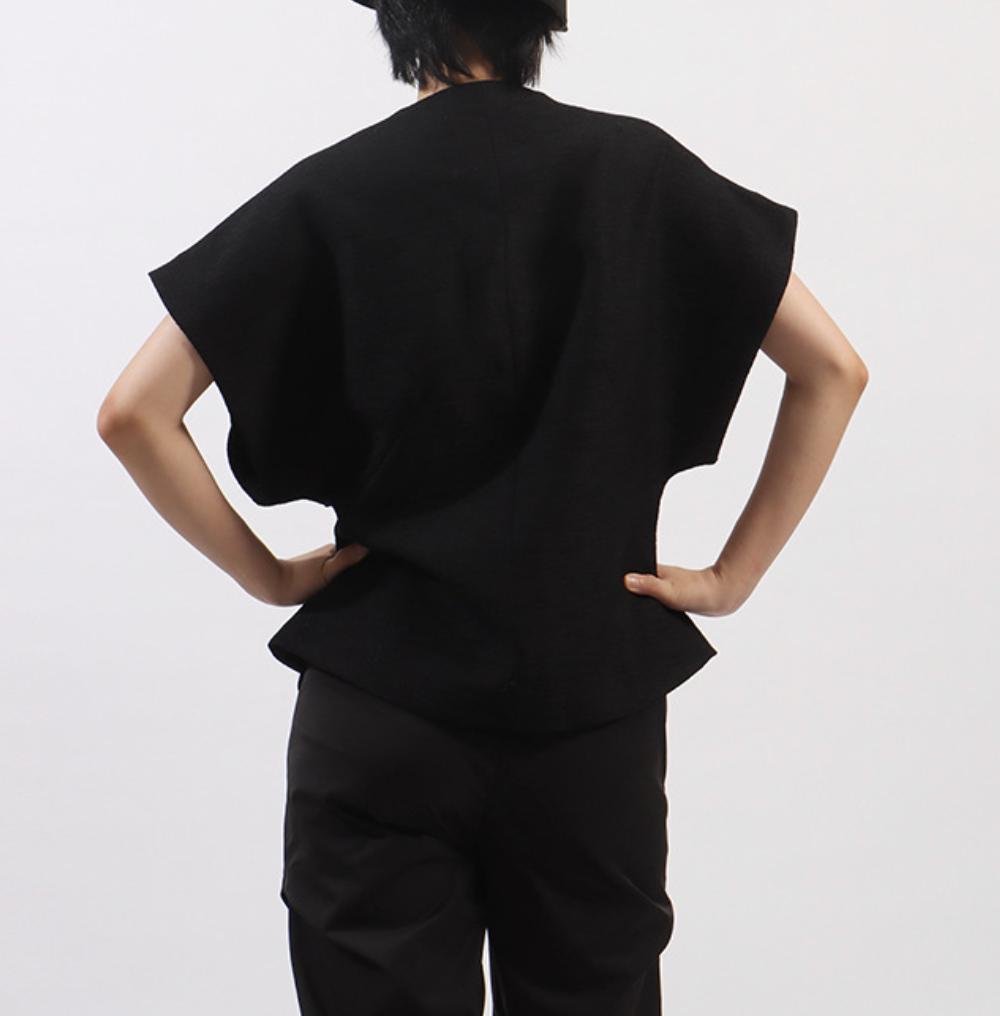 sleeveless wrap-style top with crystal jewel embellishments – ONYX