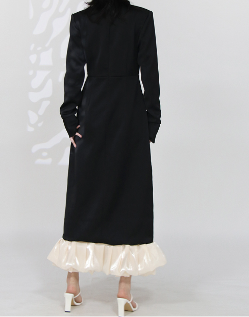 طقم مكون من بلوزة قصيرة وتنورة طويلة من الدانتيل الزهري - أزرق سماوي