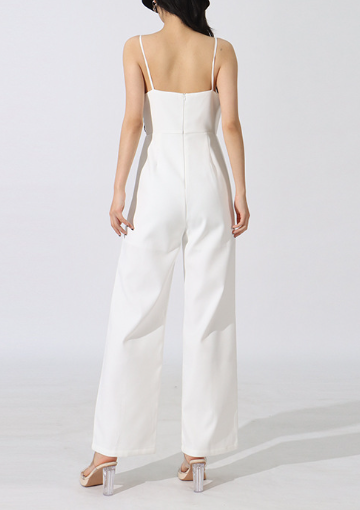 contrast appliqué wide-leg jumpsuit – SHINNY