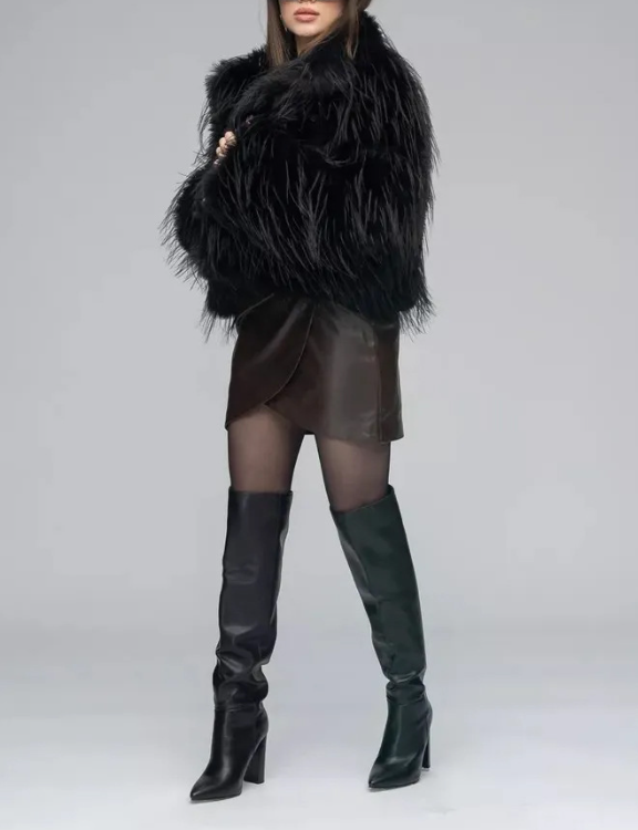 فستان ماكسي أبيض مطرز بحافة مزينة بشراشيب - أزورا