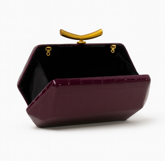 حقيبة يد مستطيلة الشكل مصنوعة من الروطان المنسوج ذي الملمس الطبيعي - صحارى