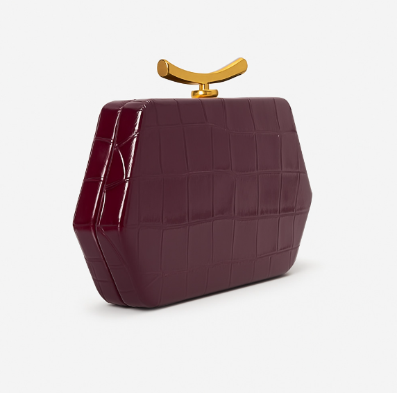 حقيبة يد مستطيلة الشكل مصنوعة من الروطان المنسوج ذي الملمس الطبيعي - صحارى