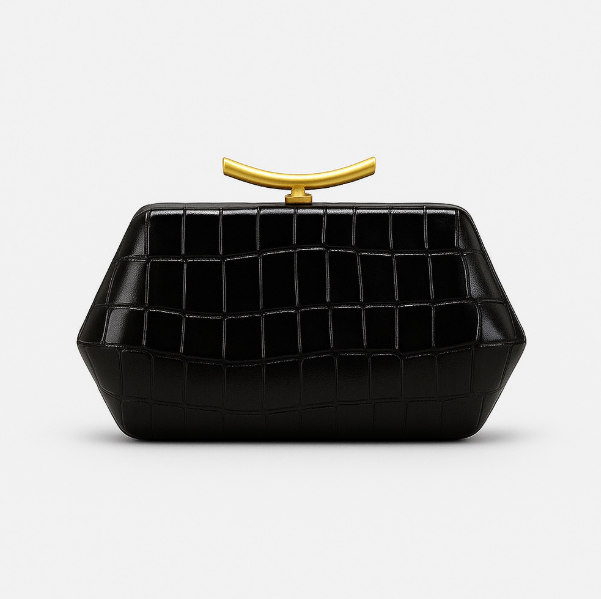 حقيبة يد مستطيلة الشكل مصنوعة من الروطان المنسوج ذي الملمس الطبيعي - صحارى