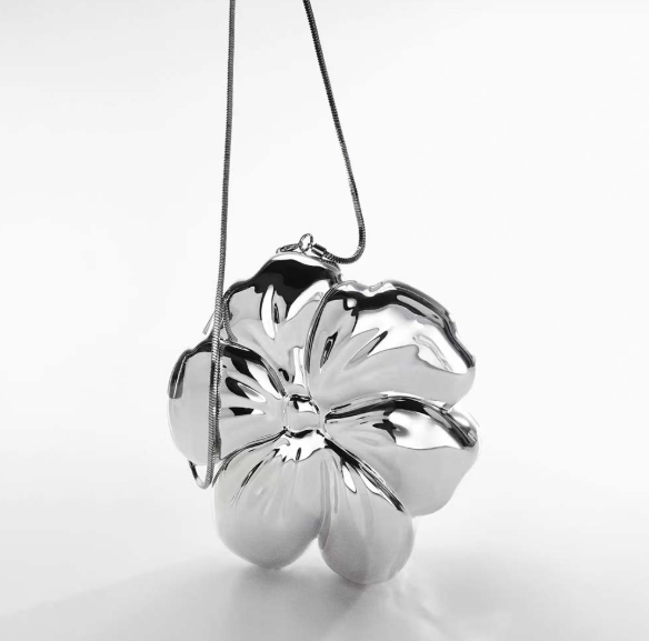 حقيبة يد مستطيلة الشكل مصنوعة من الروطان المنسوج ذي الملمس الطبيعي - صحارى