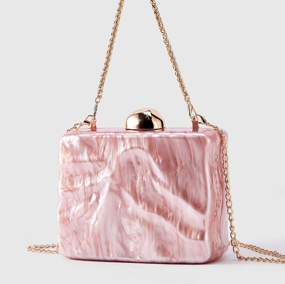 حقيبة يد مستطيلة الشكل مصنوعة من الروطان المنسوج ذي الملمس الطبيعي - صحارى