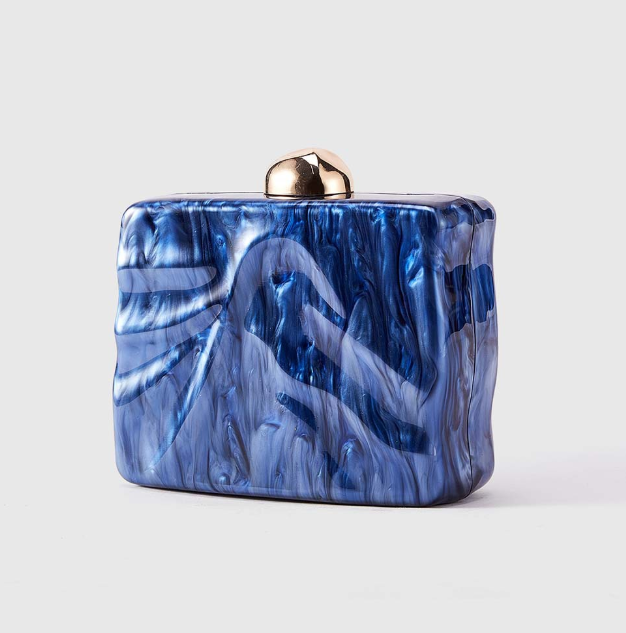 حقيبة يد مستطيلة الشكل مصنوعة من الروطان المنسوج ذي الملمس الطبيعي - صحارى