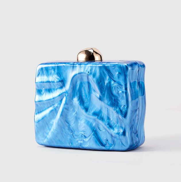 حقيبة يد مستطيلة الشكل مصنوعة من الروطان المنسوج ذي الملمس الطبيعي - صحارى