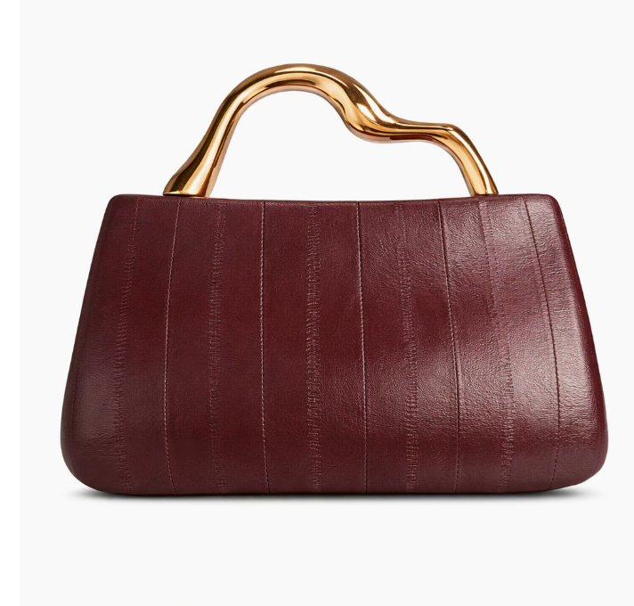 حقيبة يد مستطيلة الشكل مصنوعة من الروطان المنسوج ذي الملمس الطبيعي - صحارى