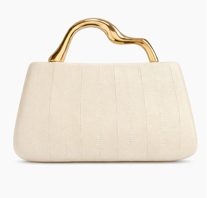 حقيبة يد مستطيلة الشكل مصنوعة من الروطان المنسوج ذي الملمس الطبيعي - صحارى