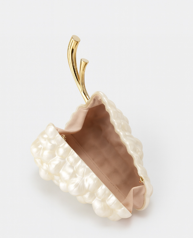 حقيبة يد مستطيلة الشكل مصنوعة من الروطان المنسوج ذي الملمس الطبيعي - صحارى