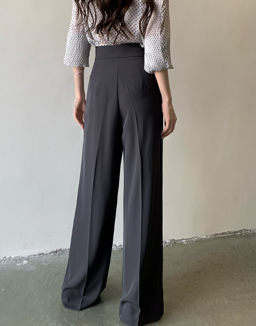 high-waist wide-leg trousers with front pleats – NASILA
