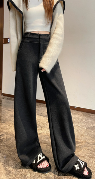 tailored high-waist wide-leg trousers with front crease – ALBA
