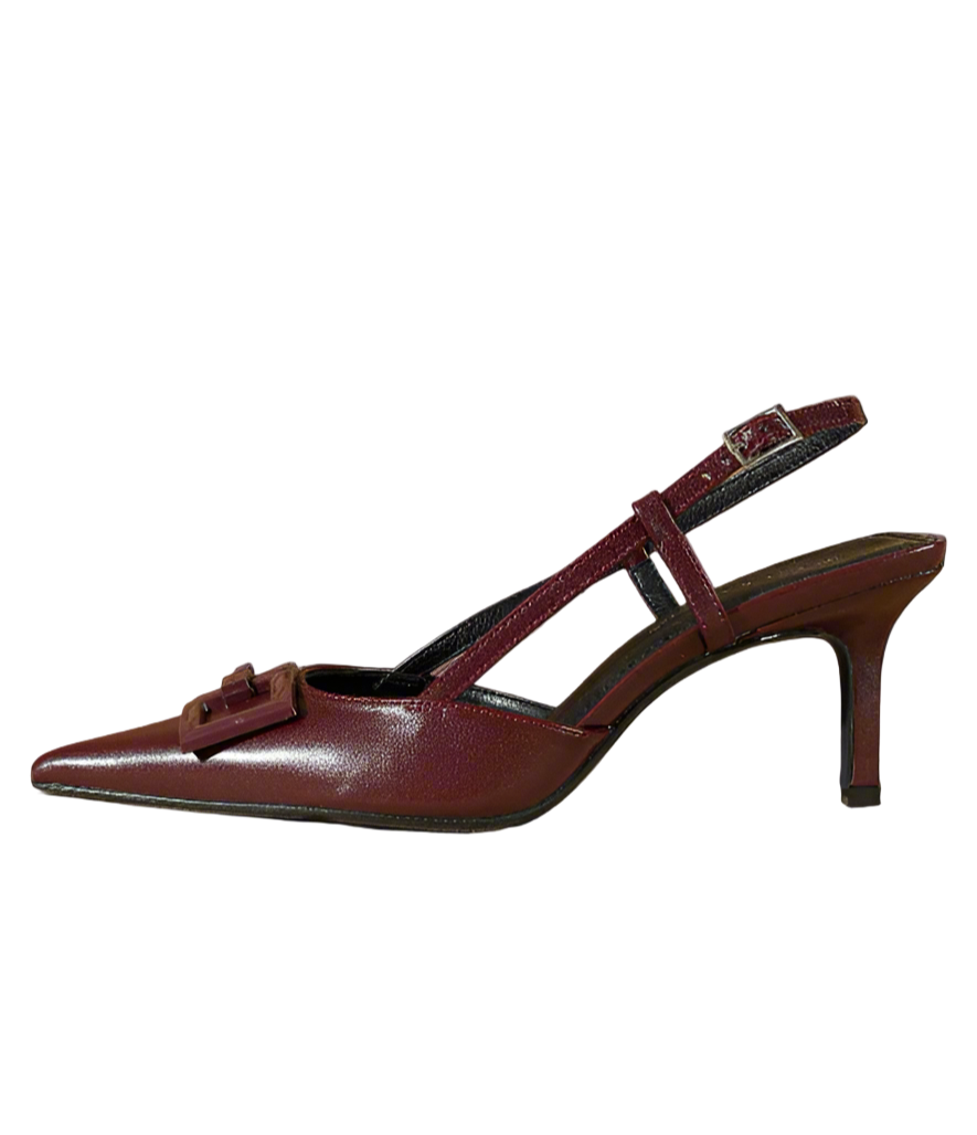 pointed slingback pumps with buckle strap - CIDRADU